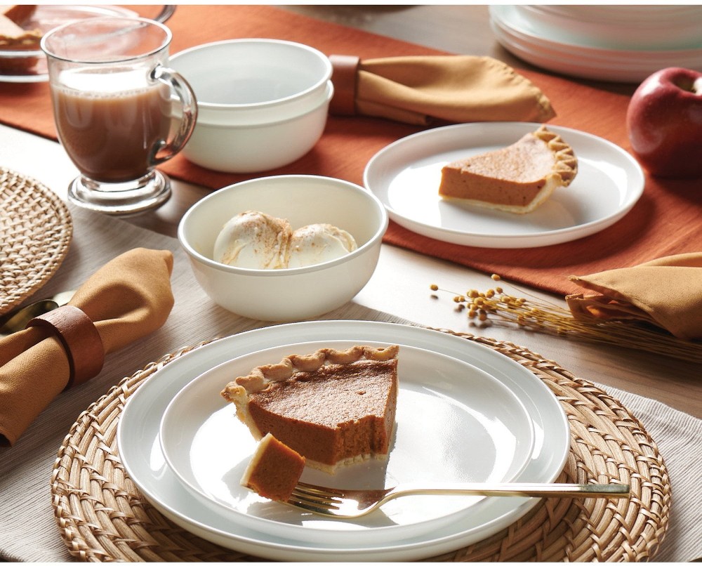 12-Piece Modern Round Dinnerware Set