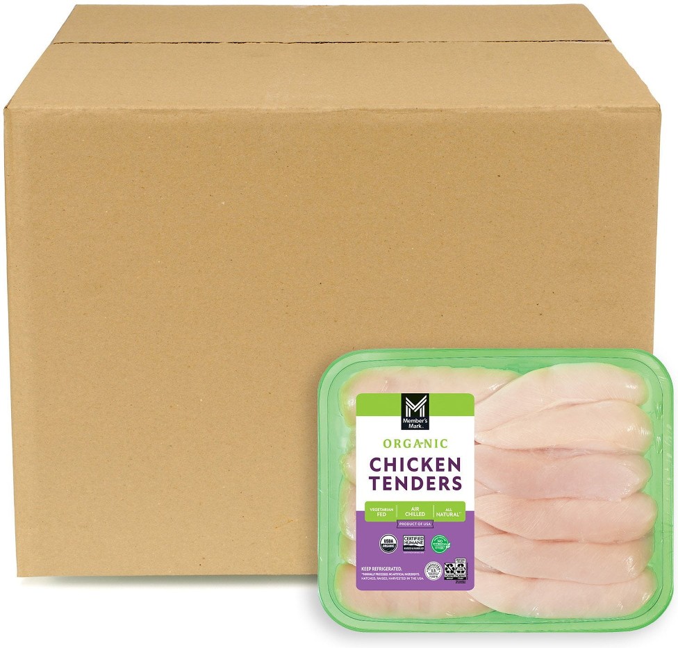 Organic Boneless and Skinless Chicken Tenders, Case, priced per pound