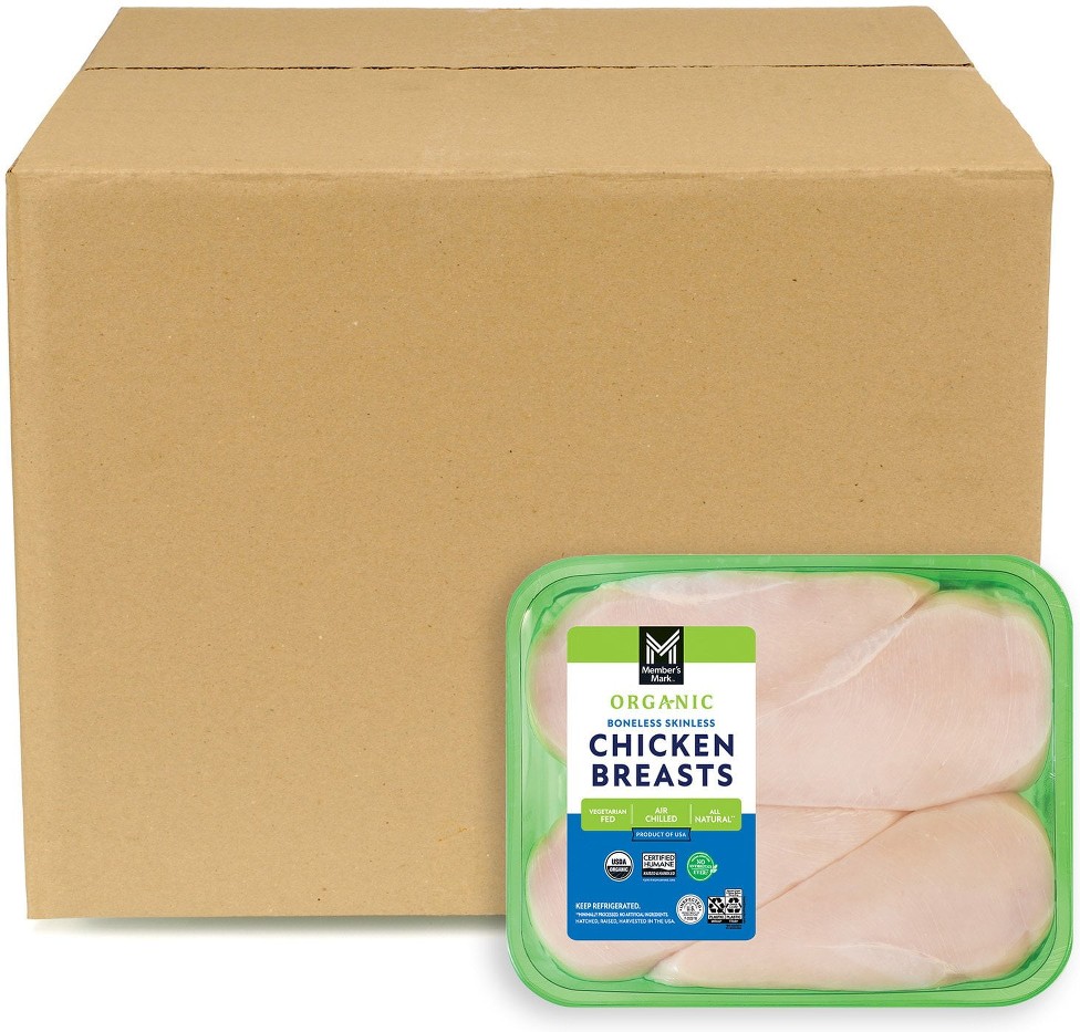 Organic Boneless and Skinless Chicken Breasts, Case, priced per pound