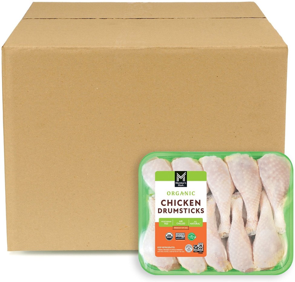 Organic Bone-In Chicken Drumsticks, Case, priced per pound