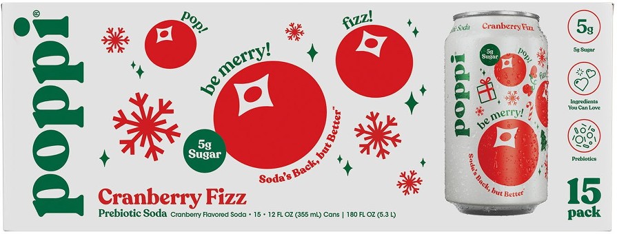 Prebiotic Soda Cranberry Fizz, 12 fl. oz., 15 pk.