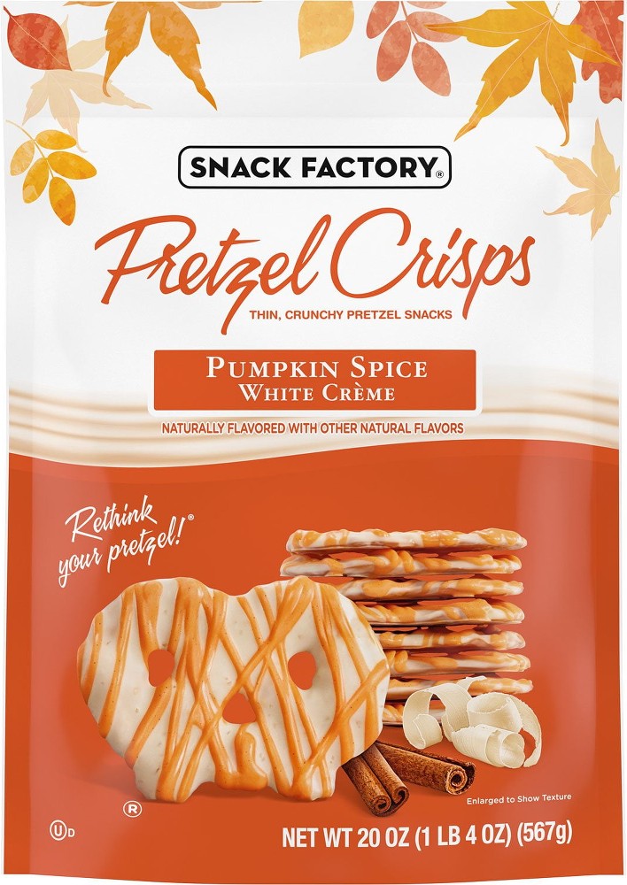 Pumpkin Spice White Creme Pretzel Crisps, 20 oz.