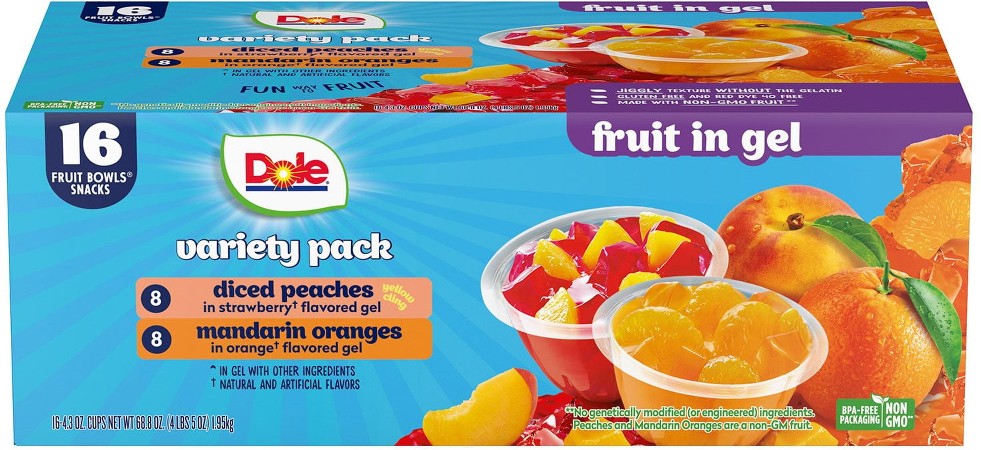 Fruit Bowls in Gel Variety Pack 4.3 oz., 16 pk.