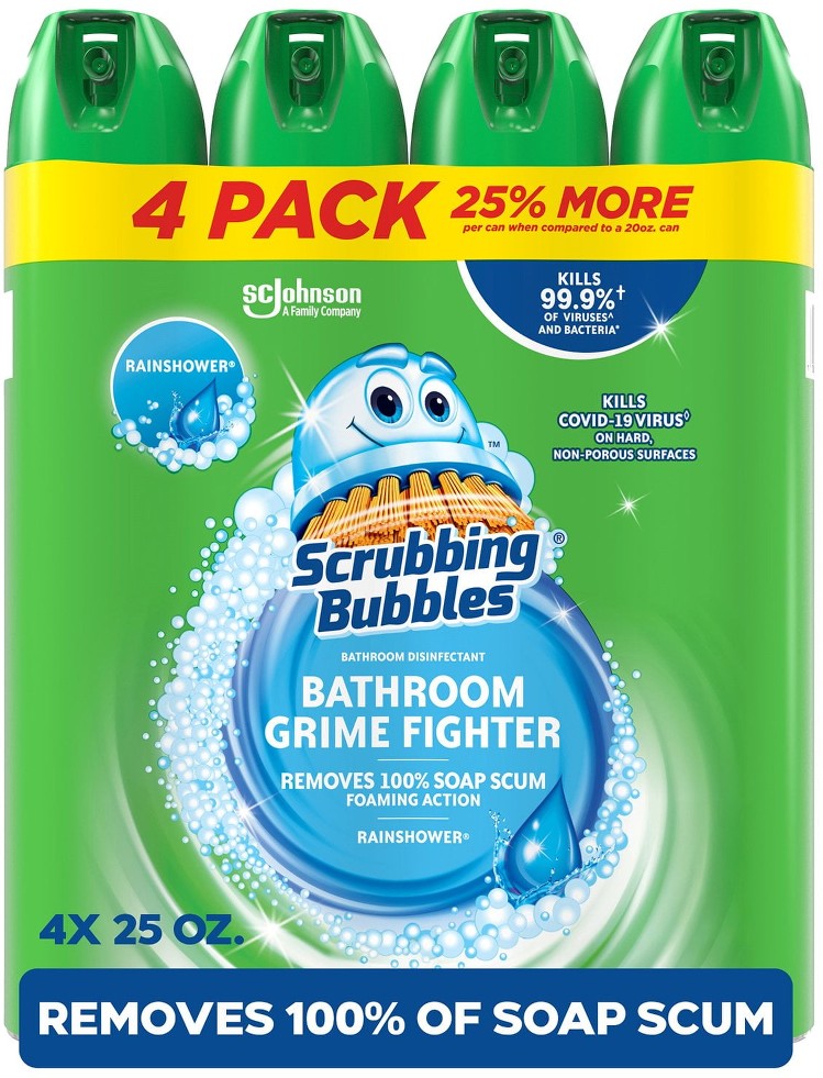 Bathroom Cleaner, Rainshower, 4 ct., 100 oz.
