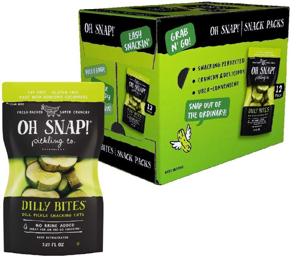 OH SNAP! Dilly Bites Dill Pickle Snack Packs, 3.25 fl. oz., 12 ct.