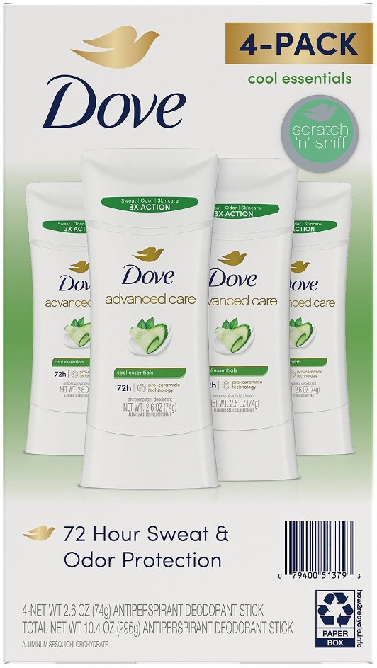 Advanced Care Antiperspirant Deodorant, 2.6 oz., 4 pk.