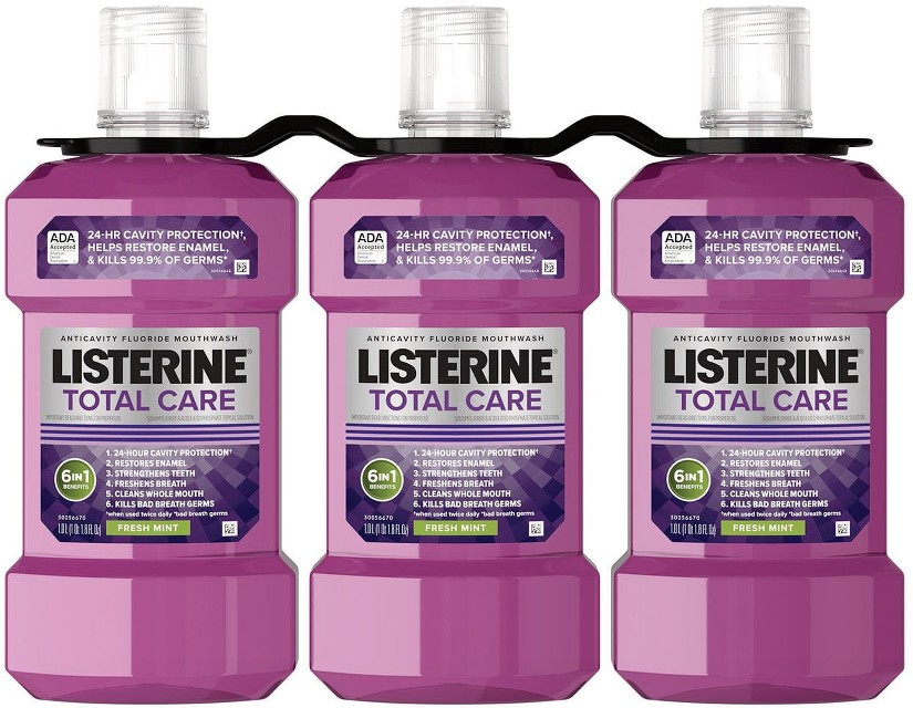 Total Care Fresh Mint Mouthwash, 33.8 fl. oz., 3 pk.