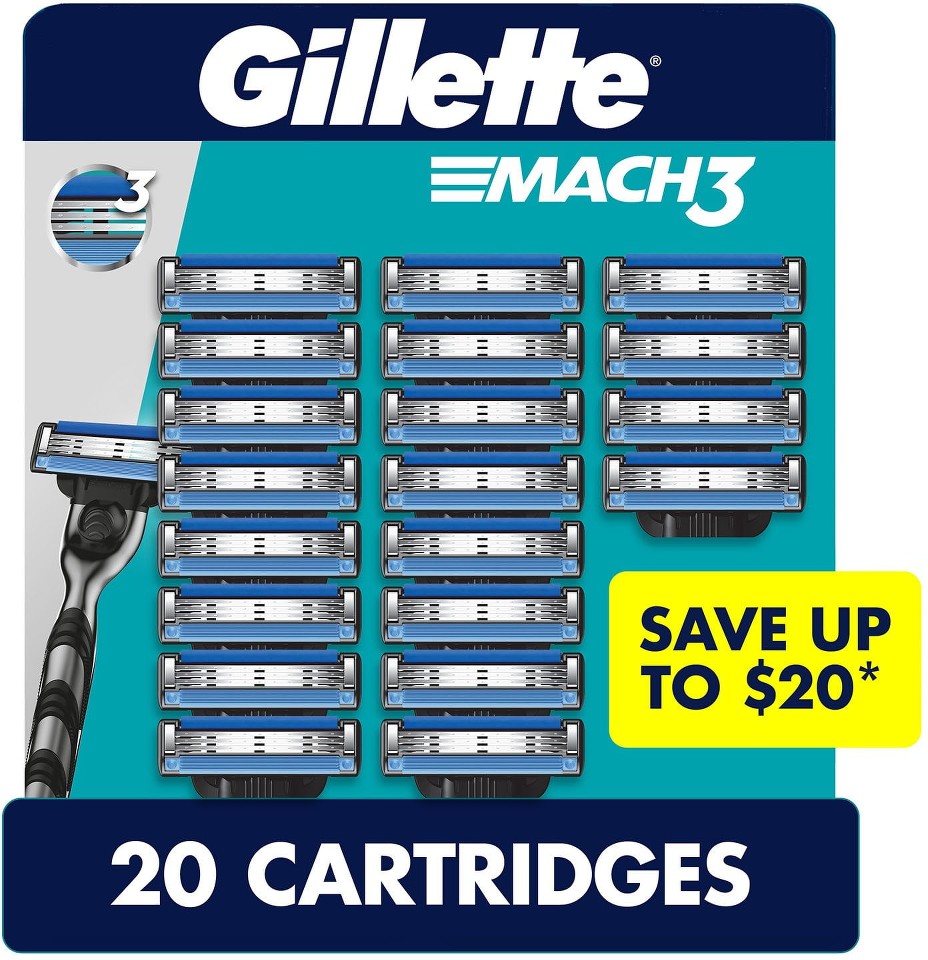 Mach3 Men's Razor Cartridges, 20 ct.