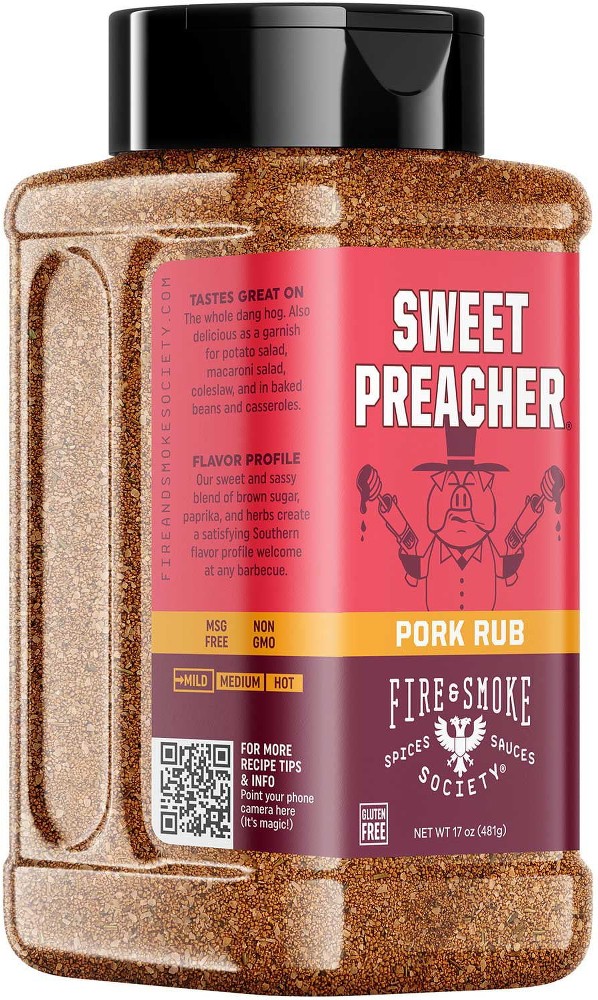 Fire And Smoke Society Sweet Preacher BBQ Rub, 17 oz.