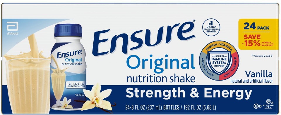 Original Nutrition Shake, Vanilla 8 fl. oz., 24 ct.