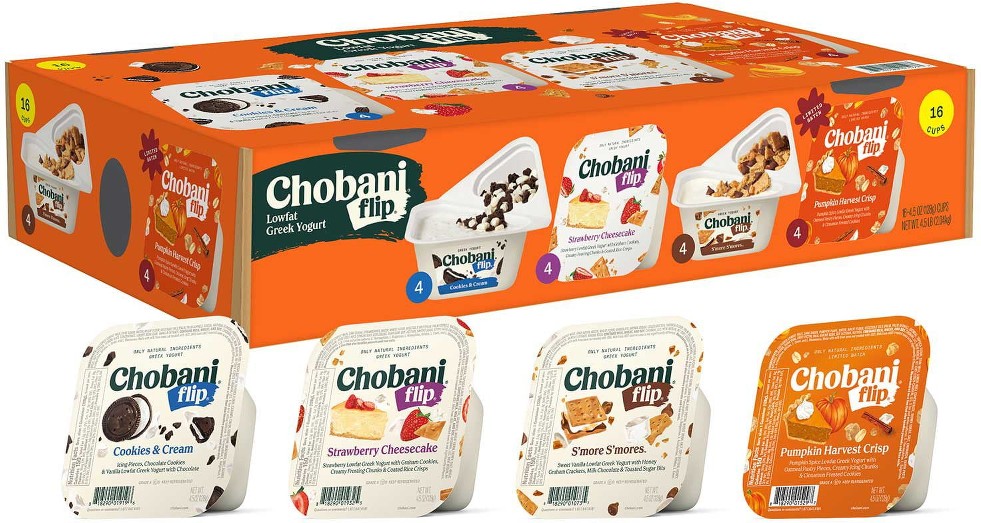 Flip Lowfat Greek Yogurt Variety Pack, 4.5 oz., 16 ct.