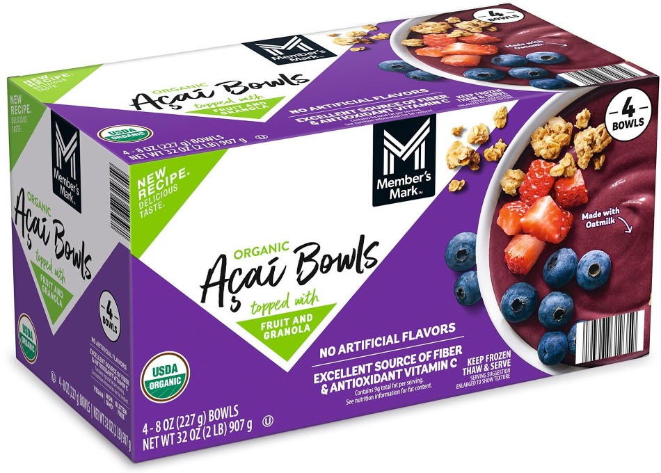 Organic Acai Bowl, Frozen, 4 ct.
