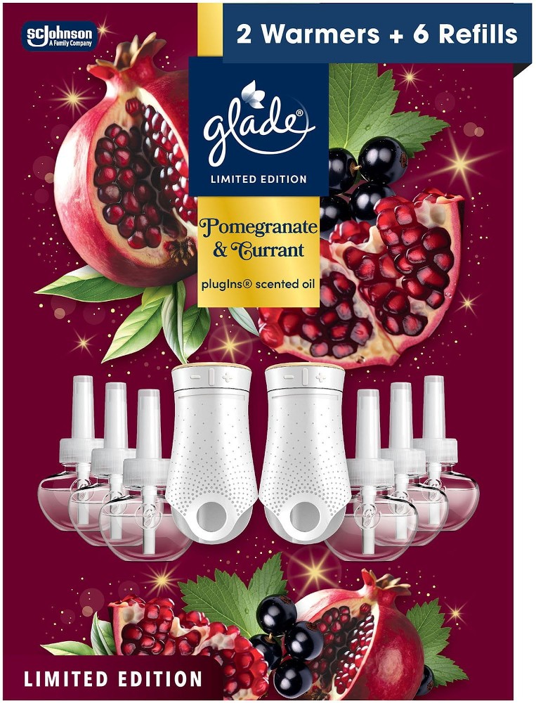 PlugIns Scented Oil, Pomegranate & Currants, 2 Warmers + 6 Refills