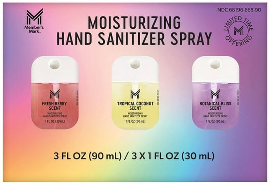 Hand Sanitizer Spray, 1 fl. oz.., 3 pk.