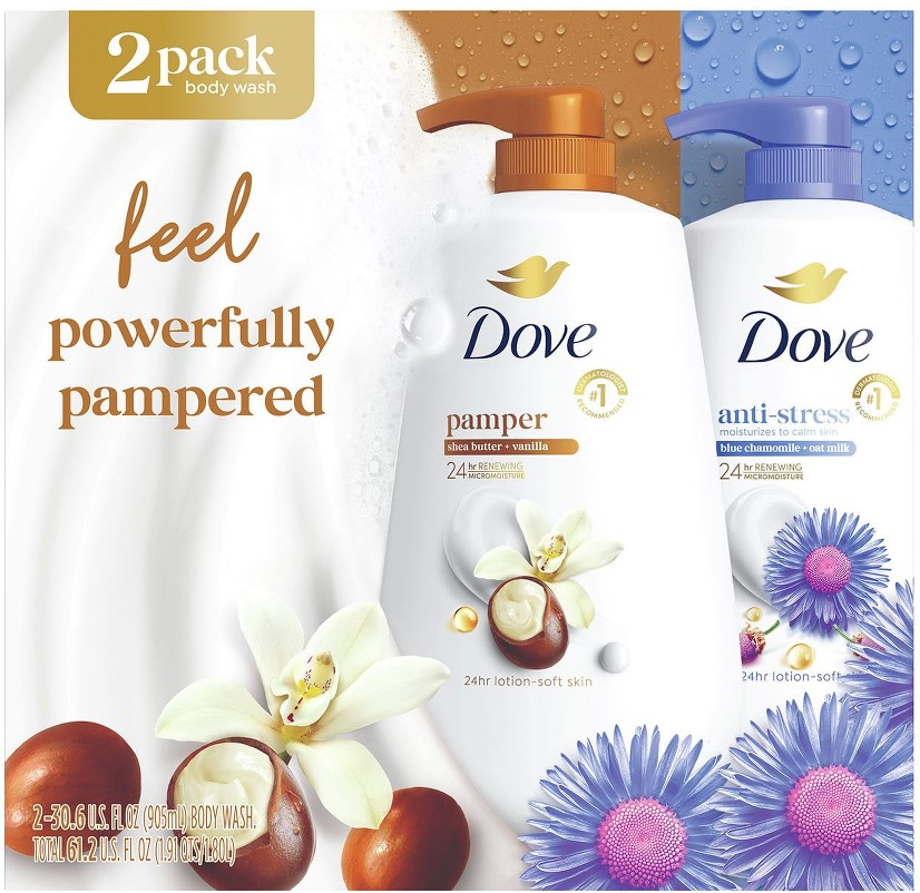 Pamper & Anti-Stress Body Wash, 30.6 fl. oz., 2 pk.