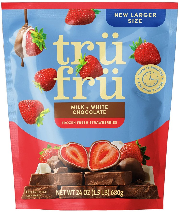 Strawberries in White & Milk Chocolate, Frozen, 24 oz.