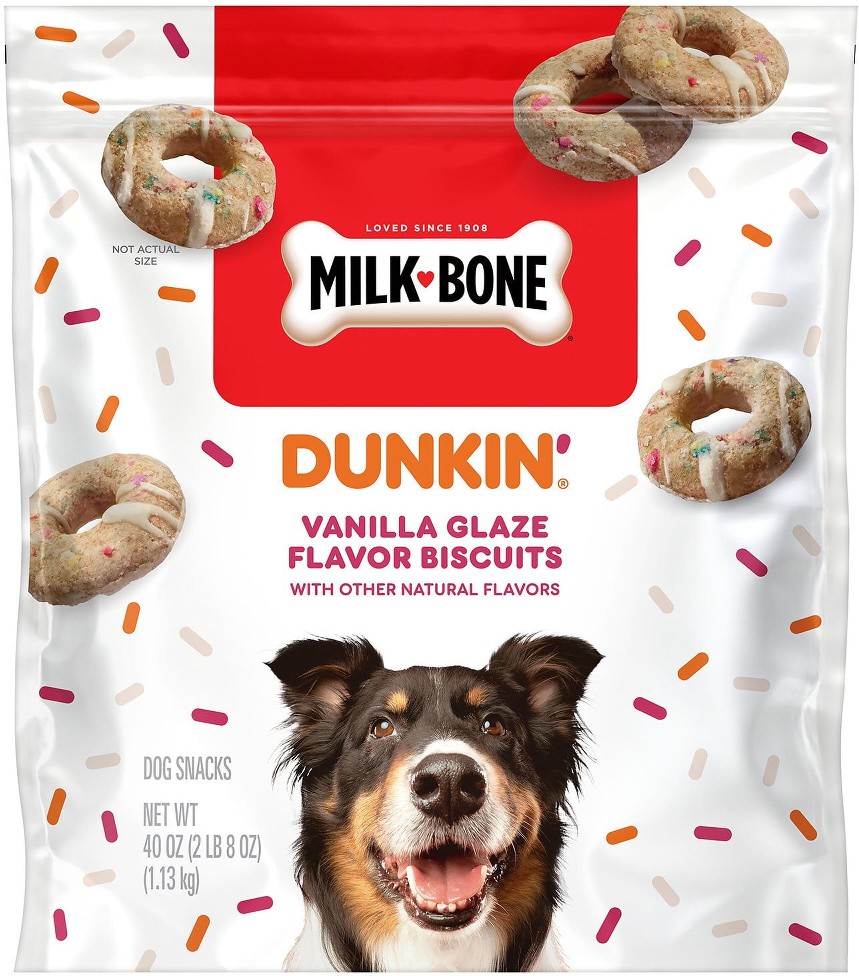 Dunkin Vanilla Glazed Flavor Dipped Dog Treats, 40 oz.