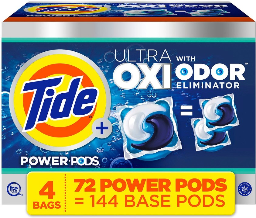 Power PODS + Ultra OXI Laundry Detergent Pacs, Original, 72 ct.