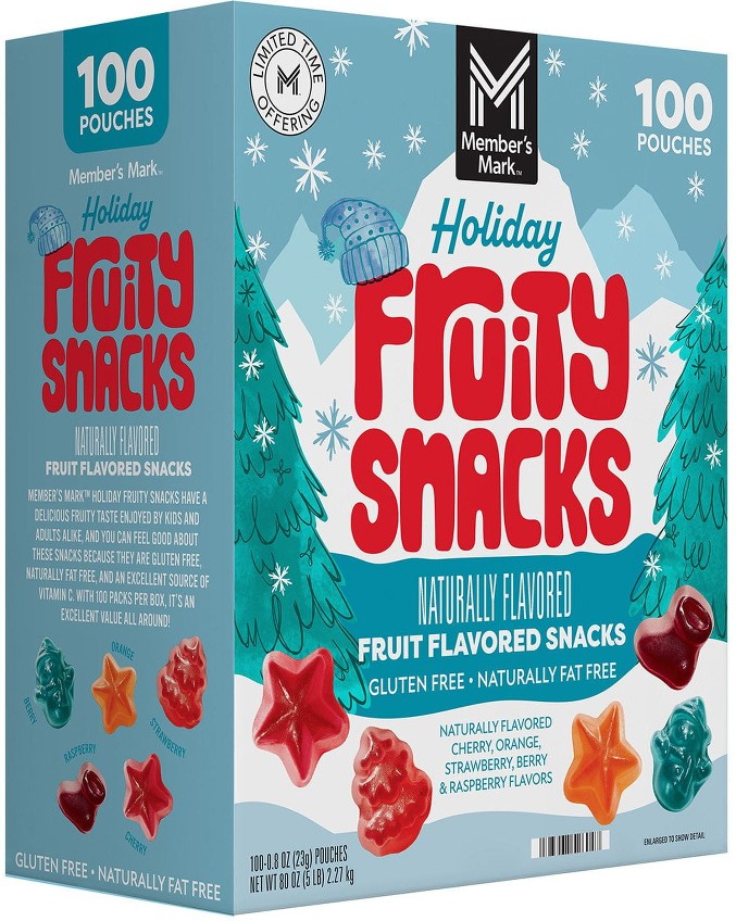 Holiday Fruity Snacks Variety Pack, 0.8 oz., 100 ct.