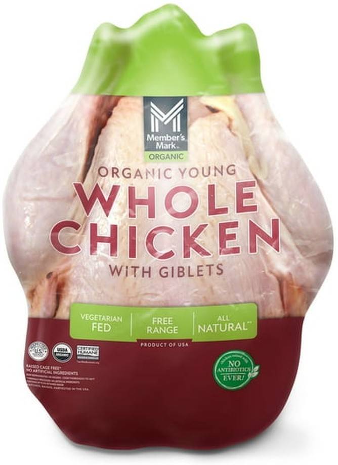 Organic Whole Chickens, priced per pound