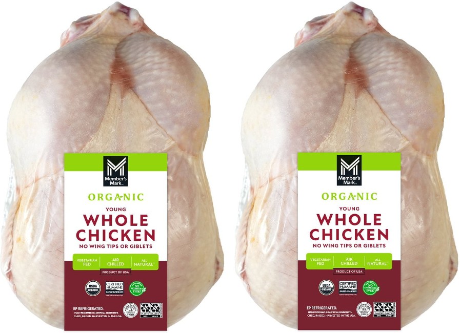Organic Whole Chickens, priced per pound