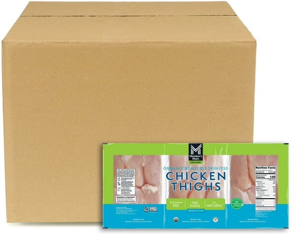 Organic Boneless Skinless Chicken Thighs, Case, priced per pound