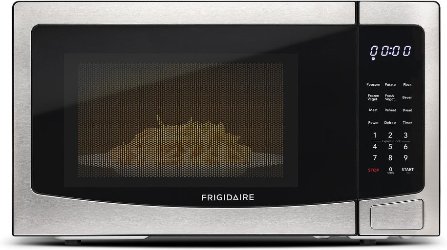 1.1cu. ft. Stainless Steel 1000W Microwave with 10 Adjustable Power Levels