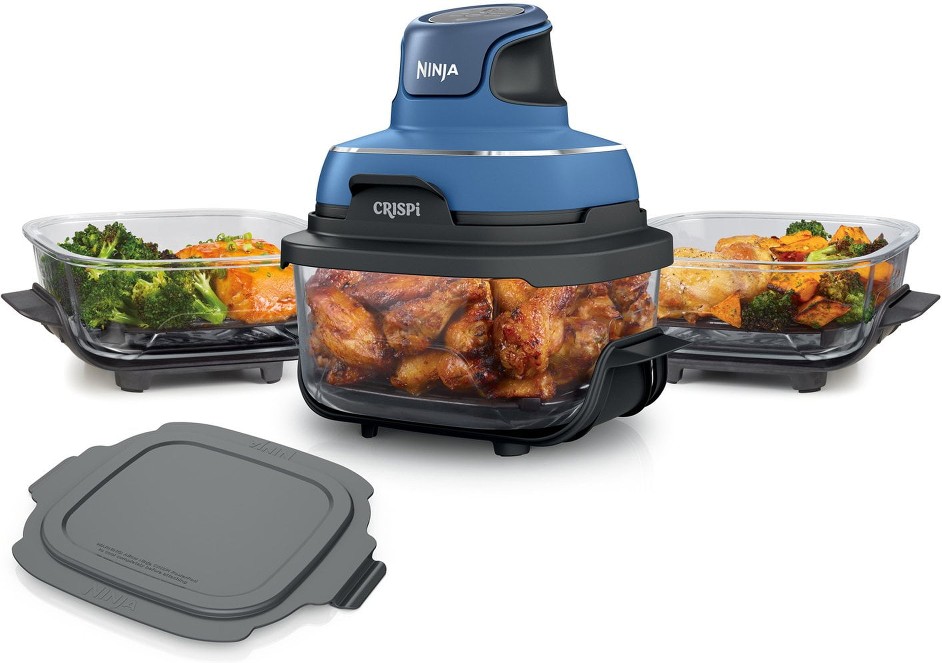 Crispi 5-in-1 Portable Glass Air Fryer Cooking System