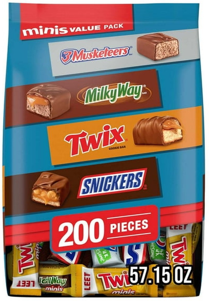 Minis Chocolate Candy Bars Variety Pack, 200 Ct.