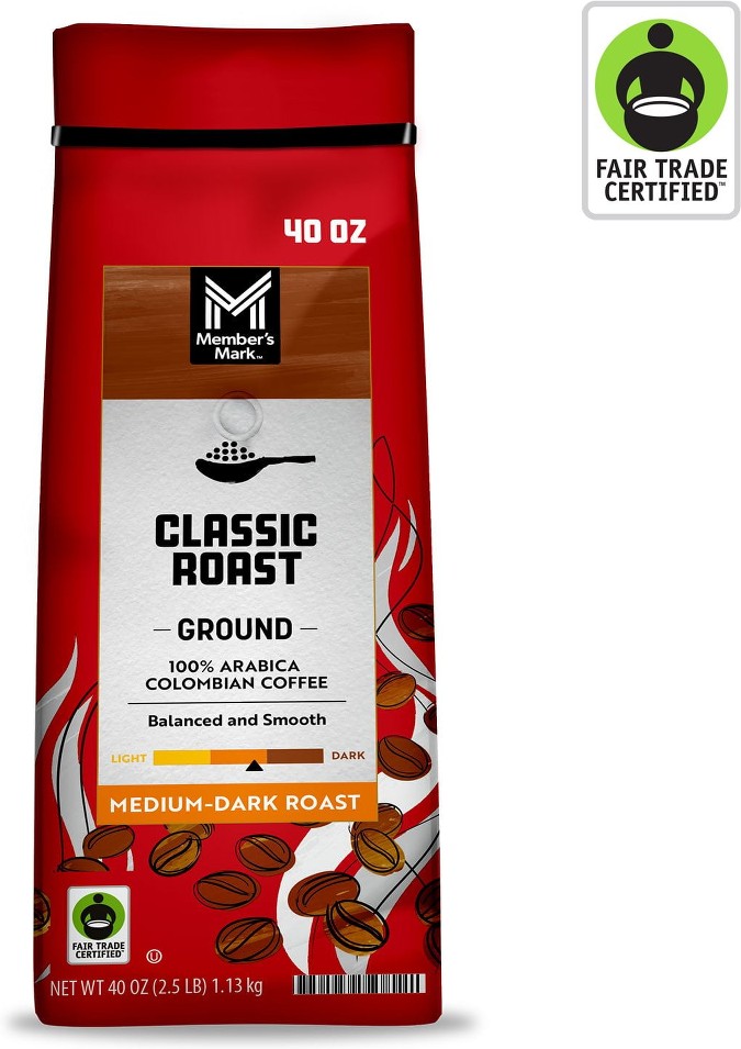 Colombian Classic Medium-Dark Roast Ground Coffee, 40 oz.
