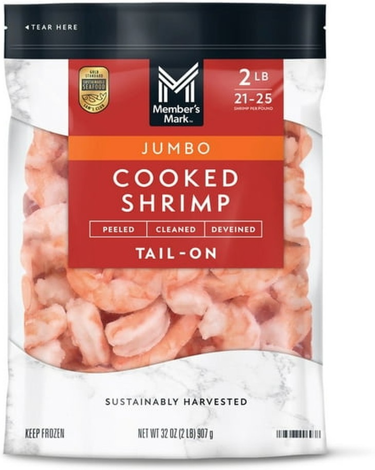 Farm Raised Large Cooked Shrimp, Frozen, 31-40 ct. per pound, 2 lbs.