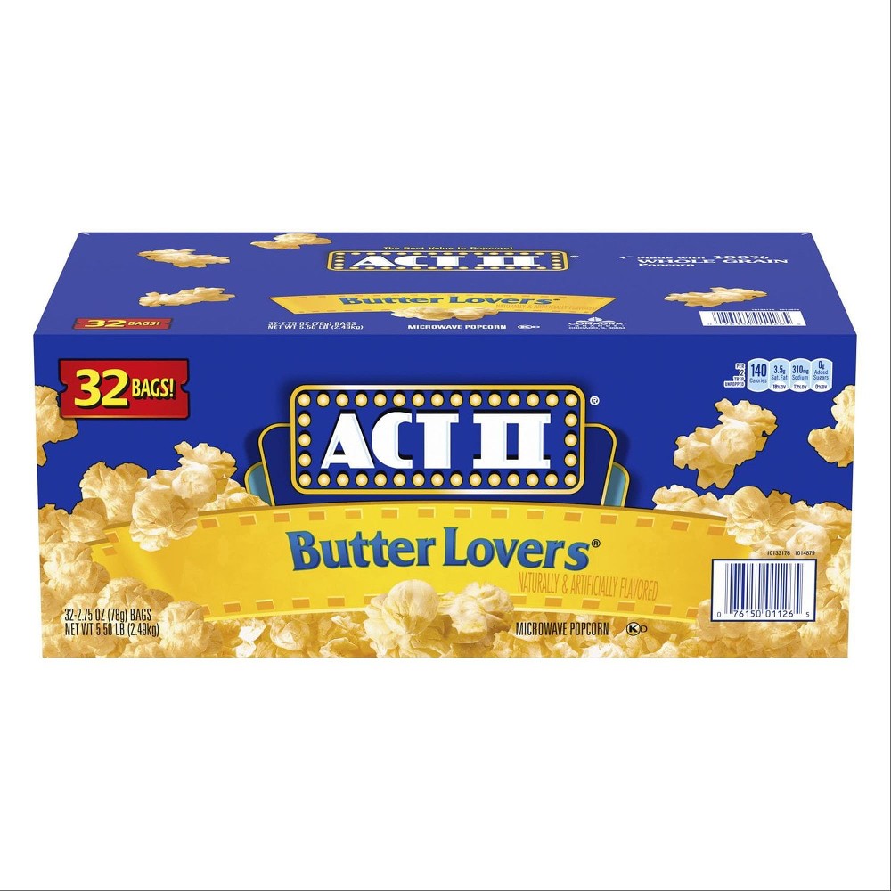 Butter Lovers Microwave Popcorn, 2.75 oz., 32 pk.