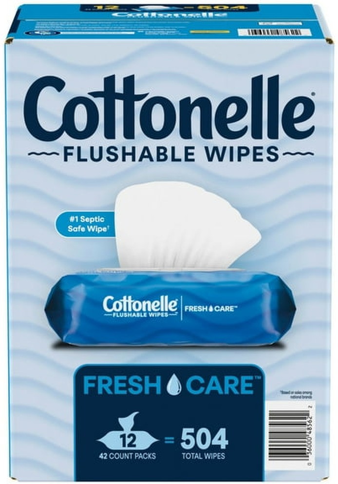 Freshcare Flushable Wipes, 12 ct., 504 wipes