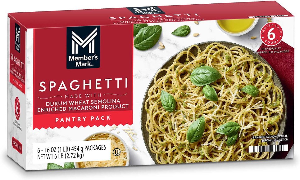 Spaghetti Pasta Pantry Pack, 1 lb., 6 pk.