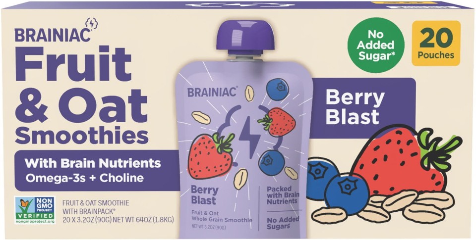 Fruit and Oat Smoothie Pouches, 20 pk.