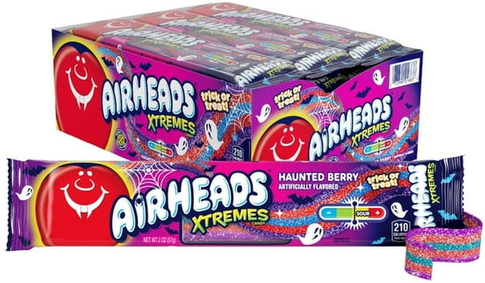 Xtremes Sweetly Sour Haunted Berry Belts Candy, 2 oz., 18 pk.