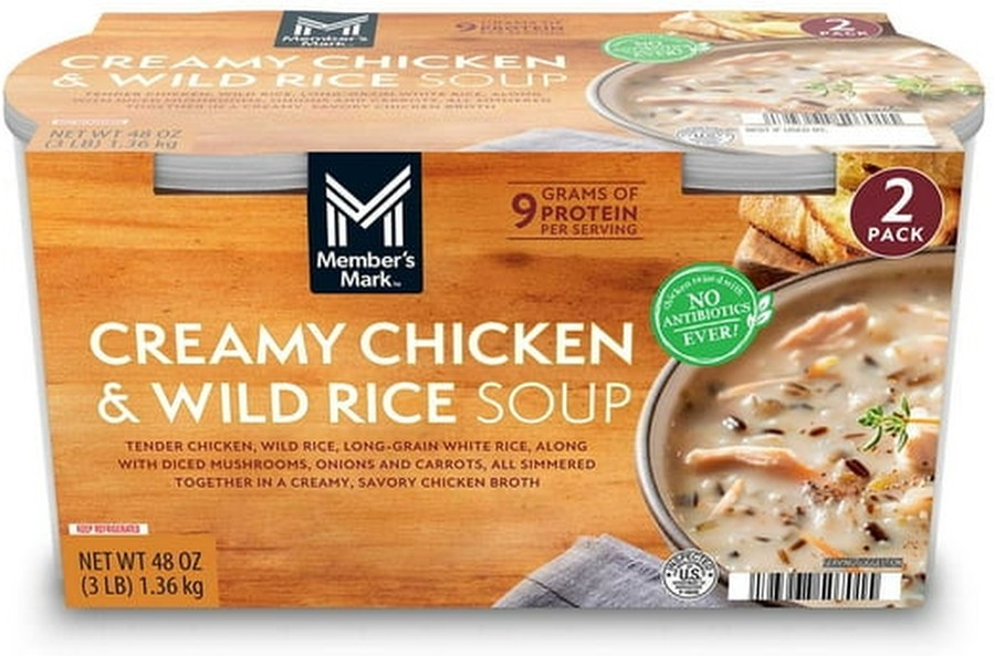 Members Mark Creamy Chicken and Wild Rice Soup, 24. oz. Each, 2 pk.