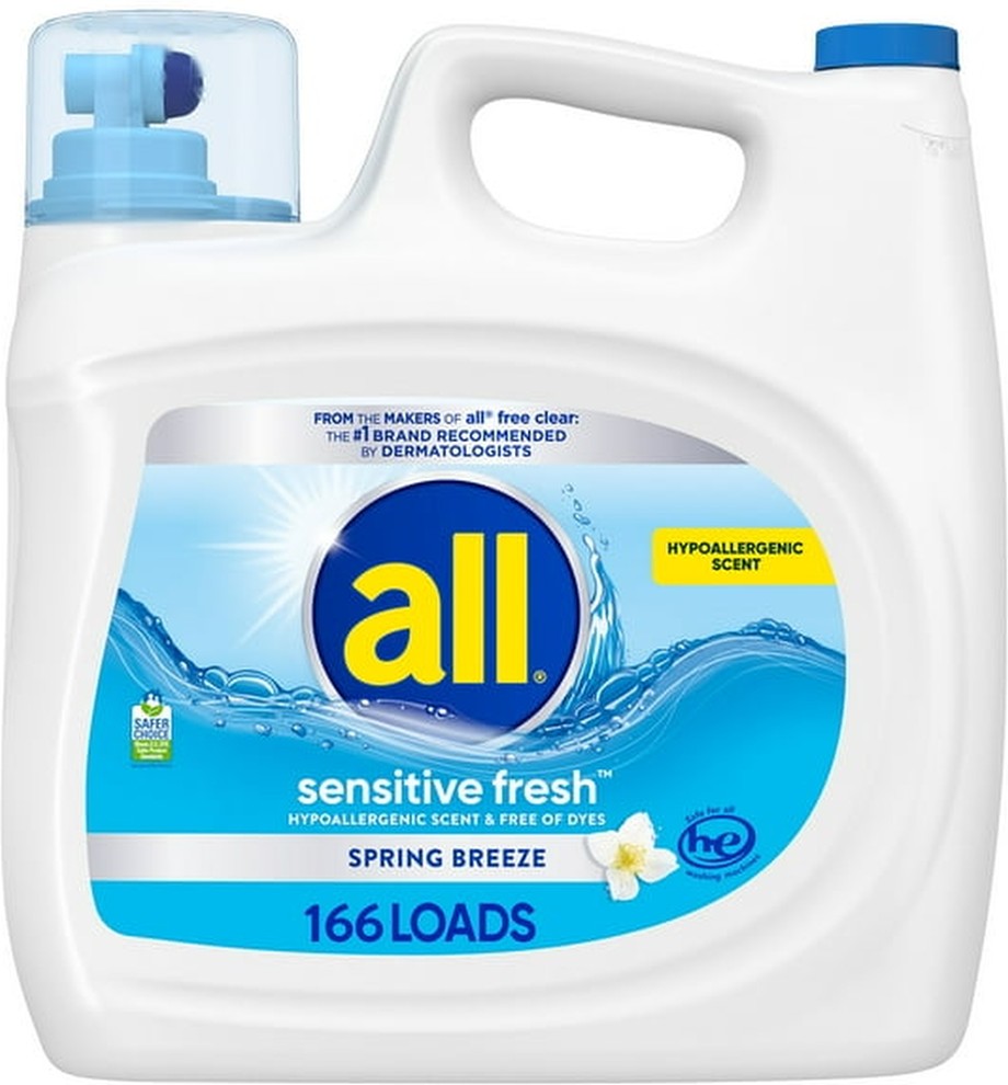 Liquid Laundry Detergent, Sensitive Fresh, 208 Ounce, 166 Loads