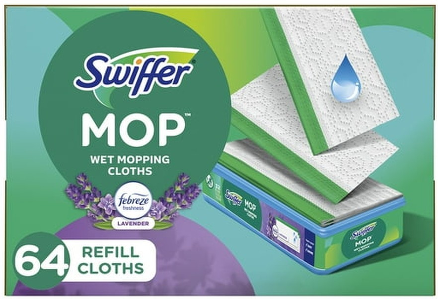 Sweeper Wet Mopping Cloth Refills, Lavender, 64 ct.