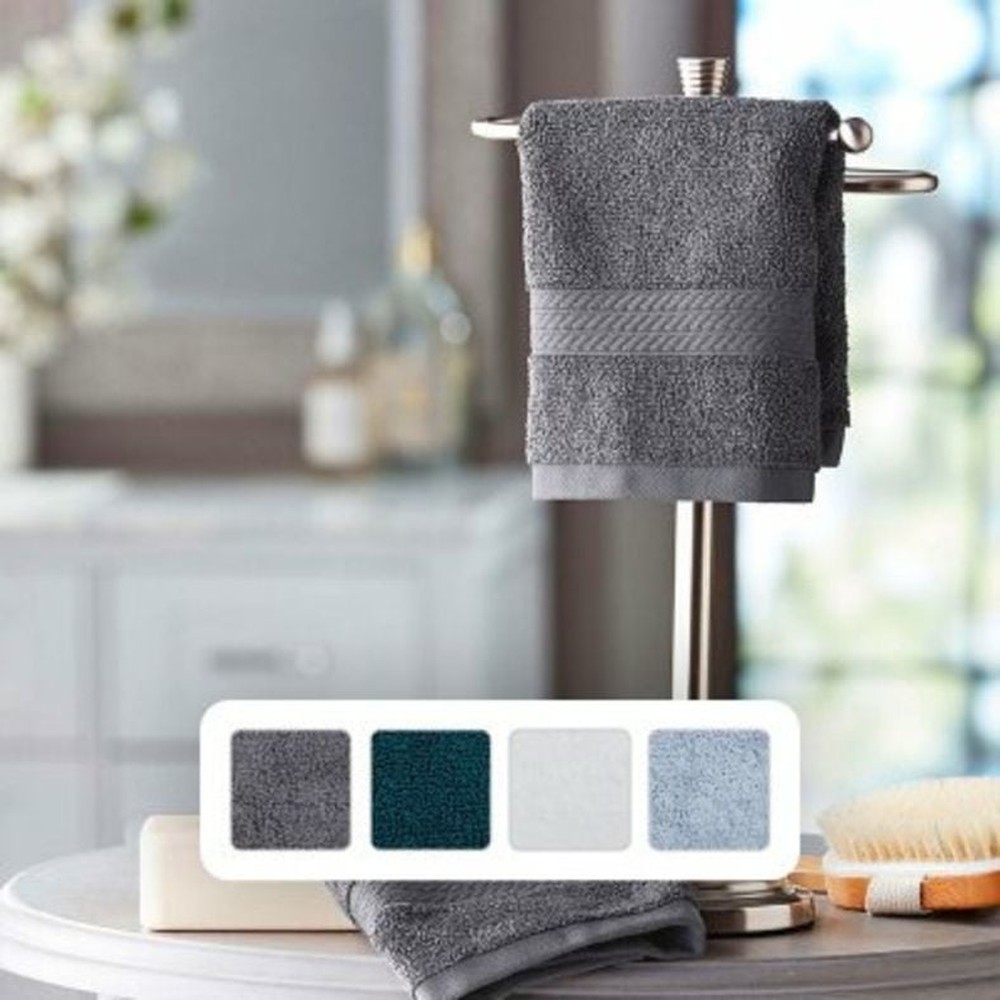 Hotel Premier Luxury Washcloth, Set of 2 - Gray