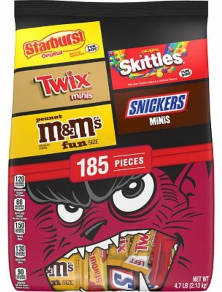 Halloween Variety Pack Candy, Mini & Fun Size, 185 pcs.