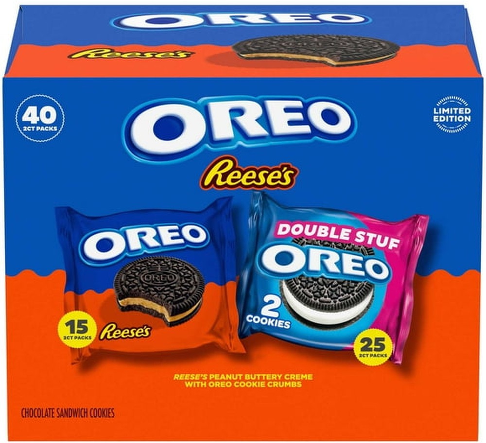 REESE'S Peanut Buttery Creme & Double Stuf Cookies Variety Pack, 1.02 oz., 40 pk.