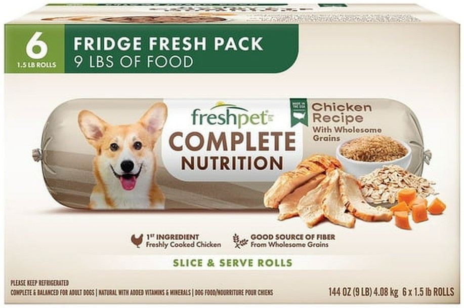 Complete Nutrition Chicken Recipe Fresh Dog Food, 1.5 lb Rolls, 6 ct.
