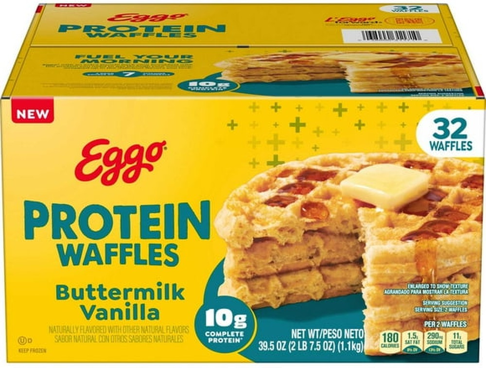 Protein Buttermilk Vanilla Waffles 1.23 oz., 32 pk.