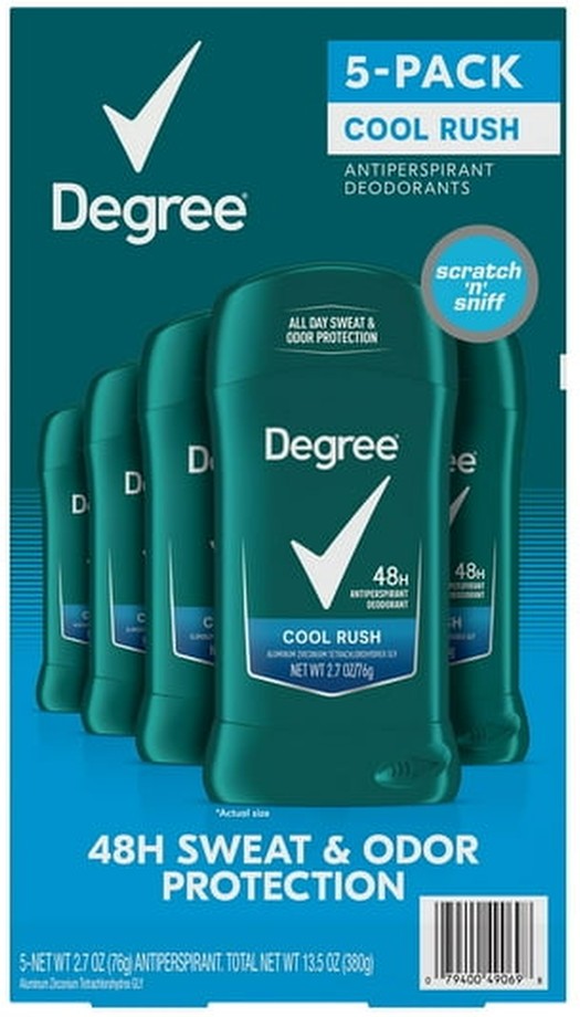 Men Dry Protection Antiperspirant, Cool Rush, 2.7 oz., 5 pk.