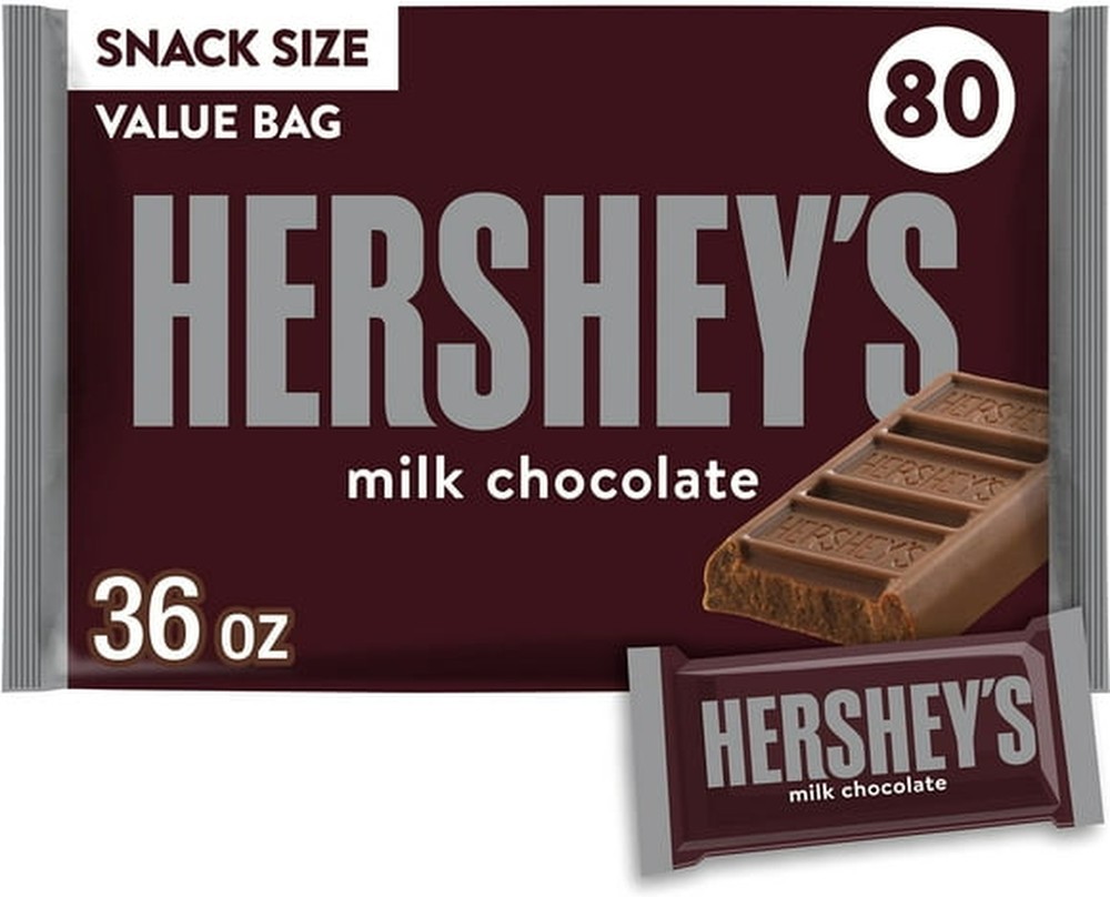 Milk Chocolate Bars, Snack Size, 80 pcs.