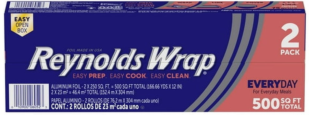 Wrap Everyday 12" Aluminum Foil 250 sq. ft., 2 pk.