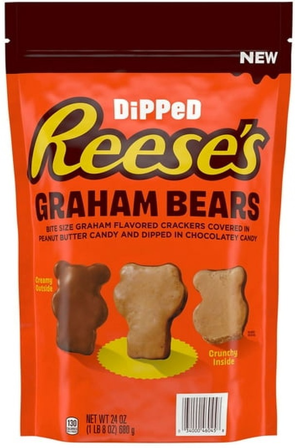 REESE'S Chocolate Peanut Butter Candy Dipped Graham Bears, 24 oz.