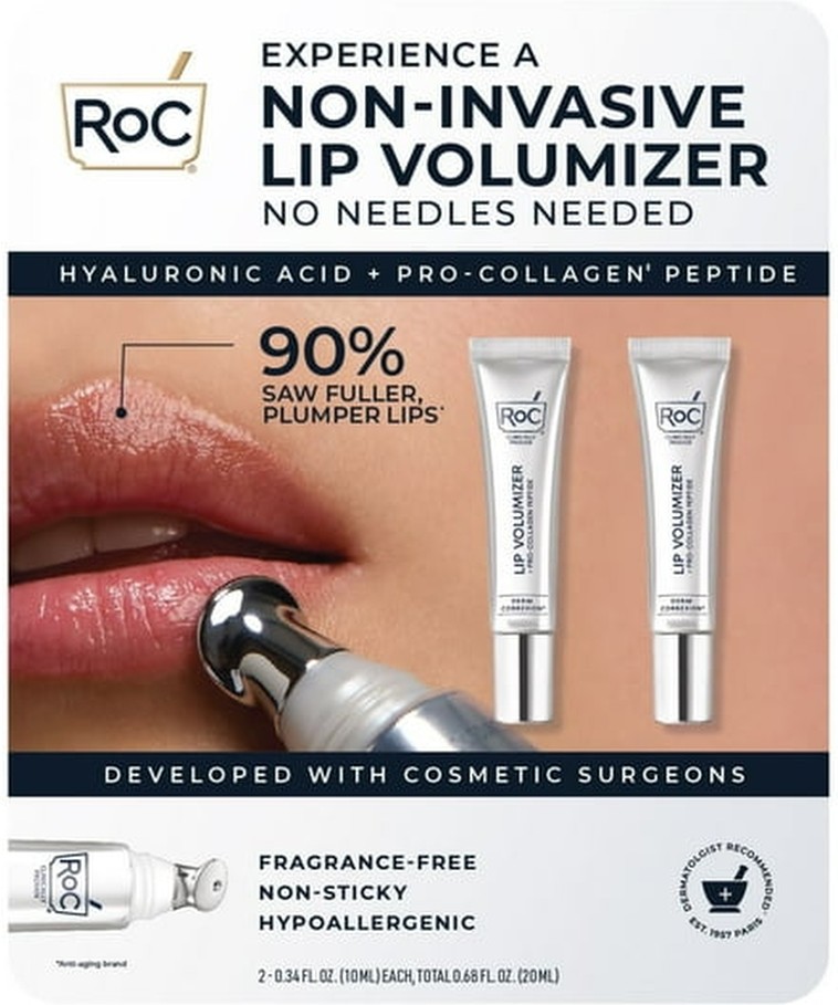 Derm Correxion Lip Volumizer Duo, .34 fl. oz., 2 pk.