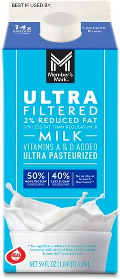 Members Mark 2% Ultra Filtered Milk, 59 fl. oz.